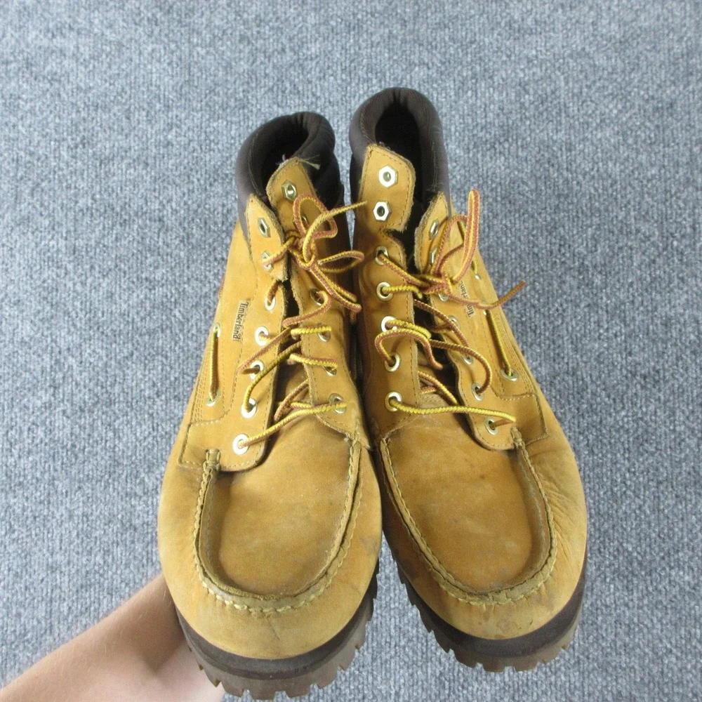Timberland Oakwell Boots Mens Size 10 Brown Nubuck Ankle Work Combat Lace Up Lug